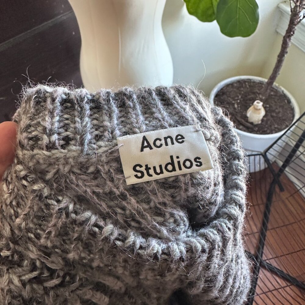 Rare Acne Studios Zora Mohair Wool Blend Knit Boxy Sweater Small - Picture 9 of 10